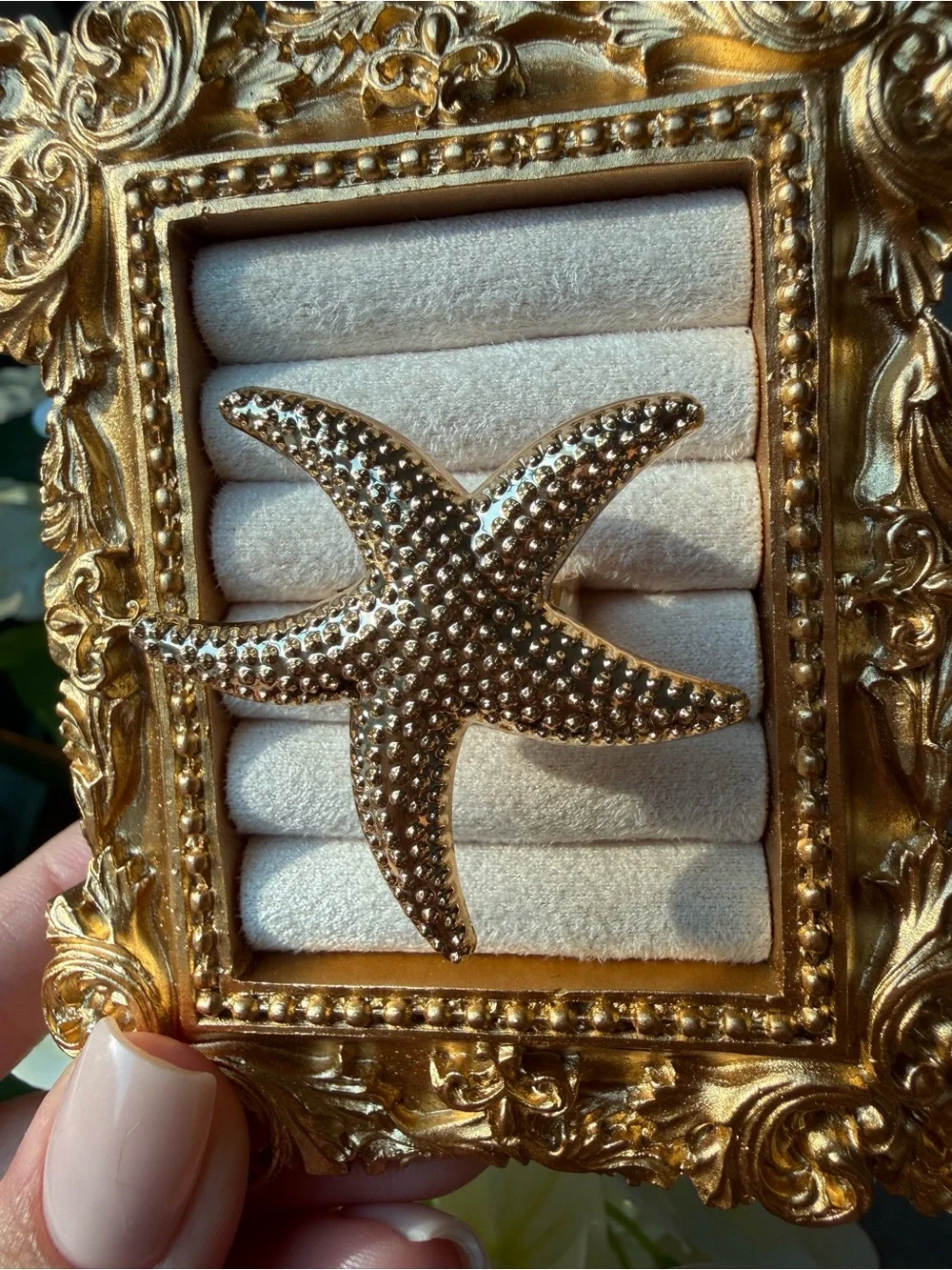 Gold Starfish Statement Ring